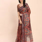 Shree Shyam Fashion Linen Cotton Brown Saree