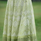 Juniper Green Santoon Slub Festive Foil Print Straight Lehnga Choli Set For Women | Swadesiicart