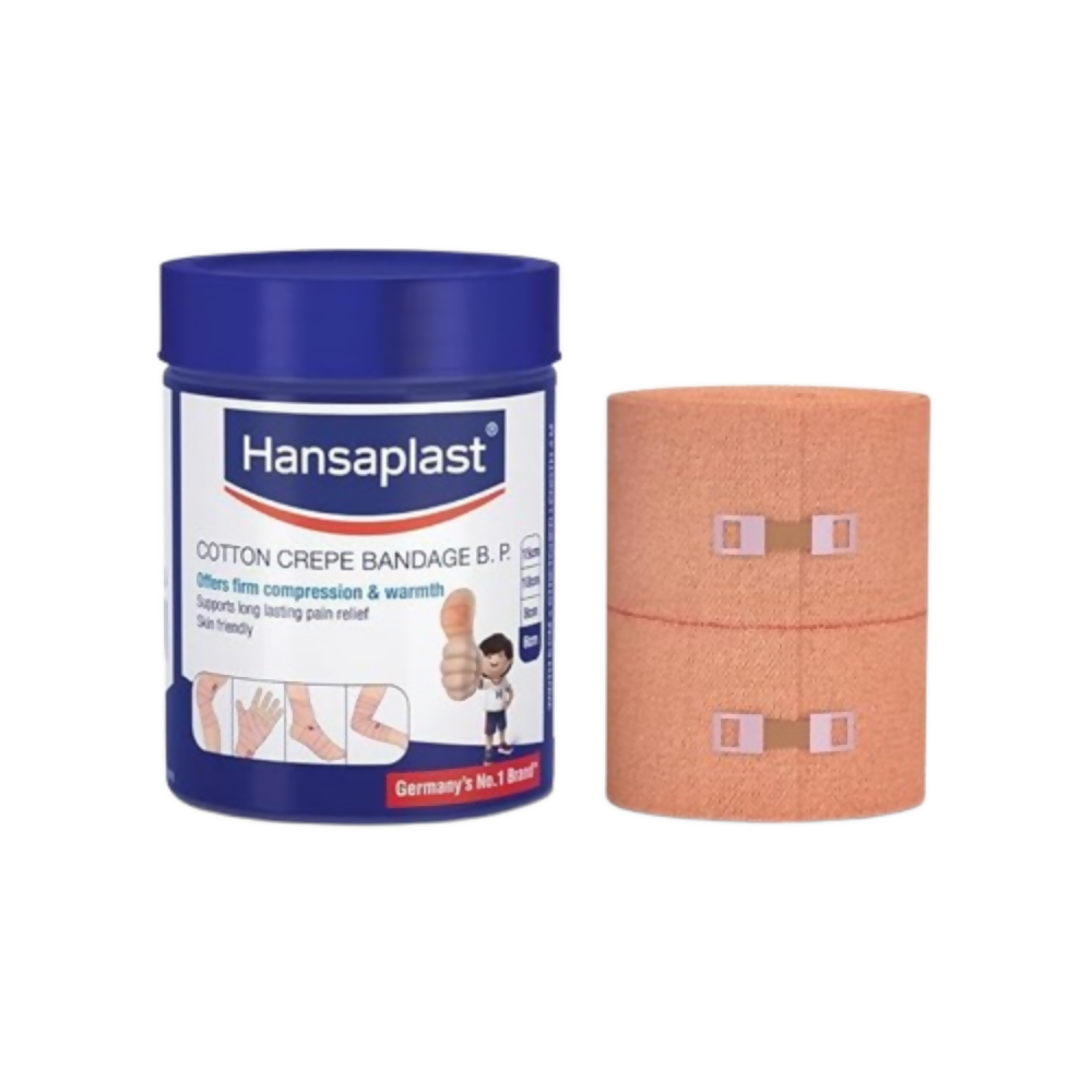Hansaplast Soft Cotton Crepe Bandage For Pain Relief - 6CM X 4MTR | Swadesiicart