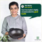 The Indus Valley CASTrong Cast Iron Kadai ,Pre-seasoned, Nonstick, 100% Pure, Toxin-free, Induction, Spatula, 25.4 cm, 2.3L, 2.5kg