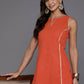 Ahalyaa Women's Traditional Wear Co-ods - Orange - Swadesiicart
