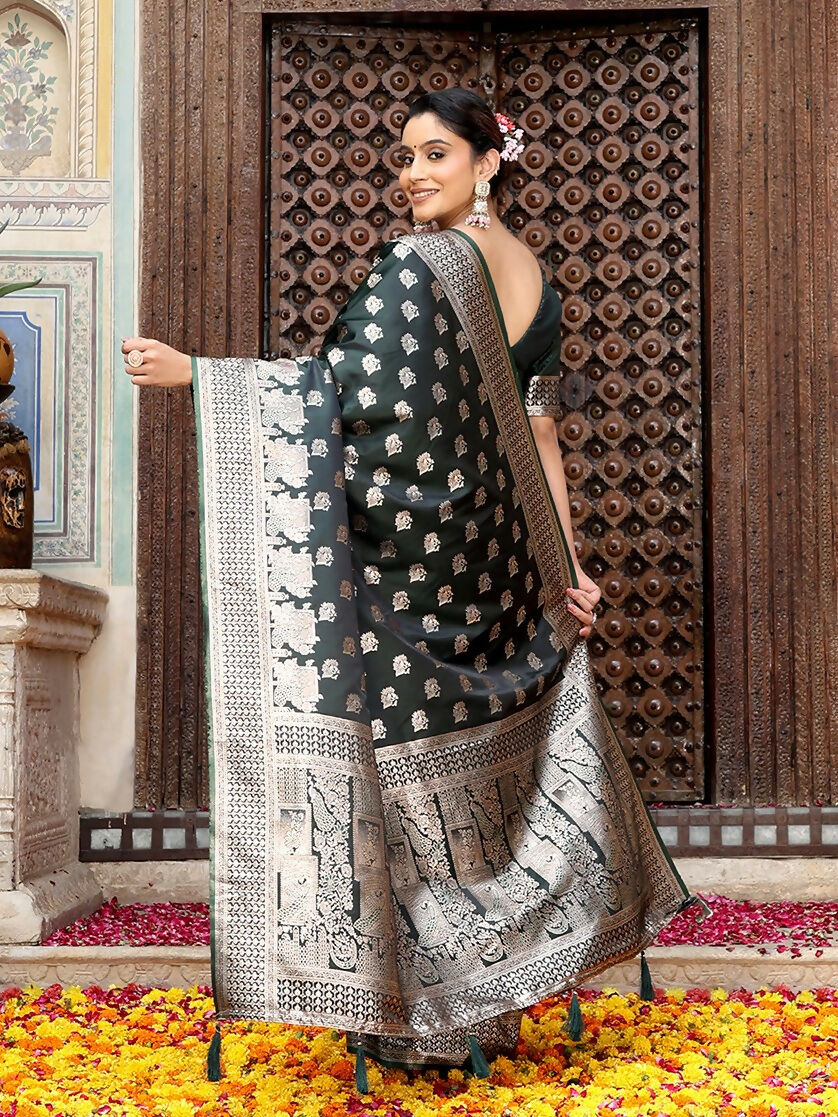 Shree Shyam Fashion Green Silk Saree