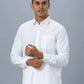Ramraj Cotton Mens Full Sleeve Formal Poly Cotton White Shirt | Swadesiicart