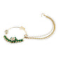 Gold-Polished White Green Kundan-Studded Pearl Beaded Nosepin - Ruby Raang | Swadesiicart