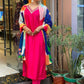 Partywear Designer Tameta Viscos Chanderi Stitched Suit With Dupatta - Tanisha | Swadesiicart