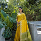 Vishnu Weaves Women's Yellow Raw Silk Zari Woven Saree with Blouse - Swadesiicart