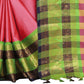 Vamika Banarasi Silk Pink Weaving Saree | Swadesiicart