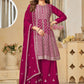 Chinnon Rani Pink Embroidered Palazzo Salwar Suit - Emponline | Swadesiicart