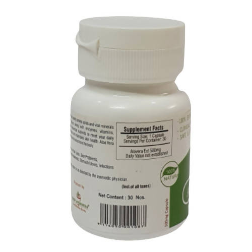 Deep Ayurveda Aloevera 500mg Veg Capsules - Swadesiicart