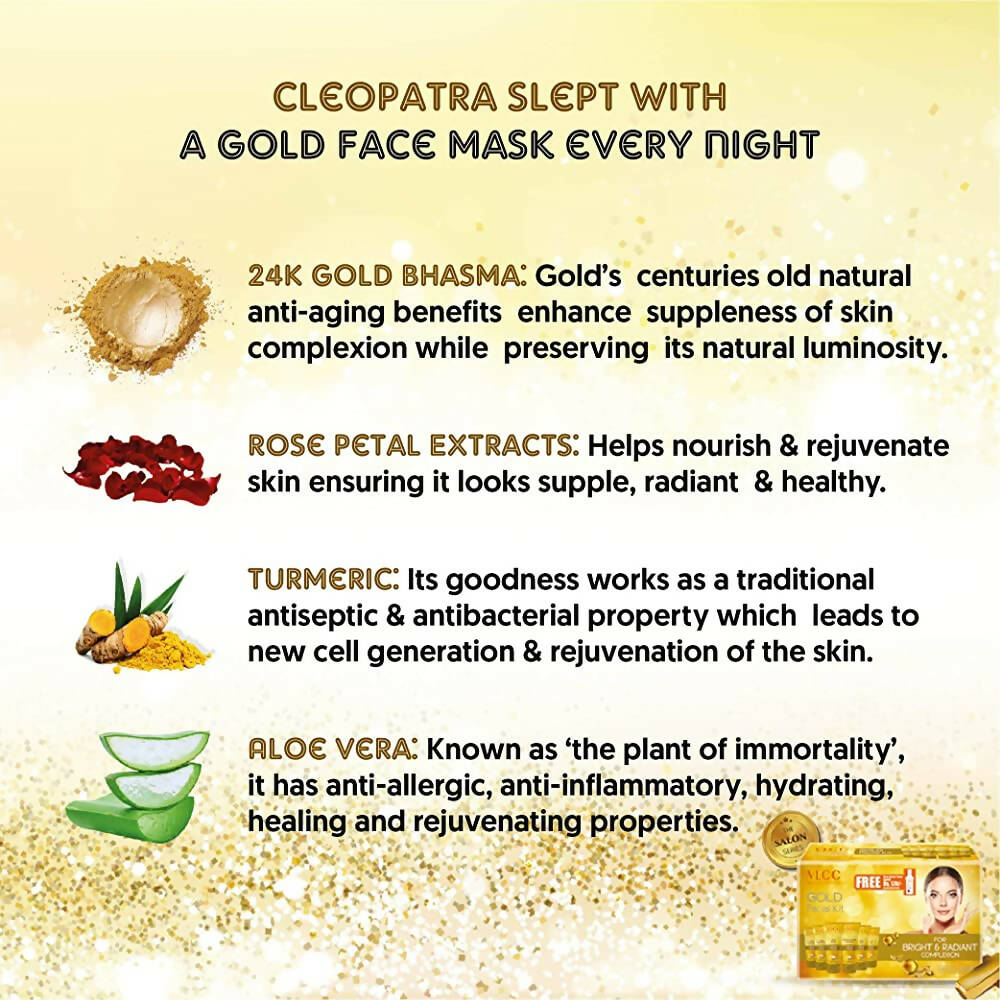 VLCC Gold Facial Kit - Swadesiicart