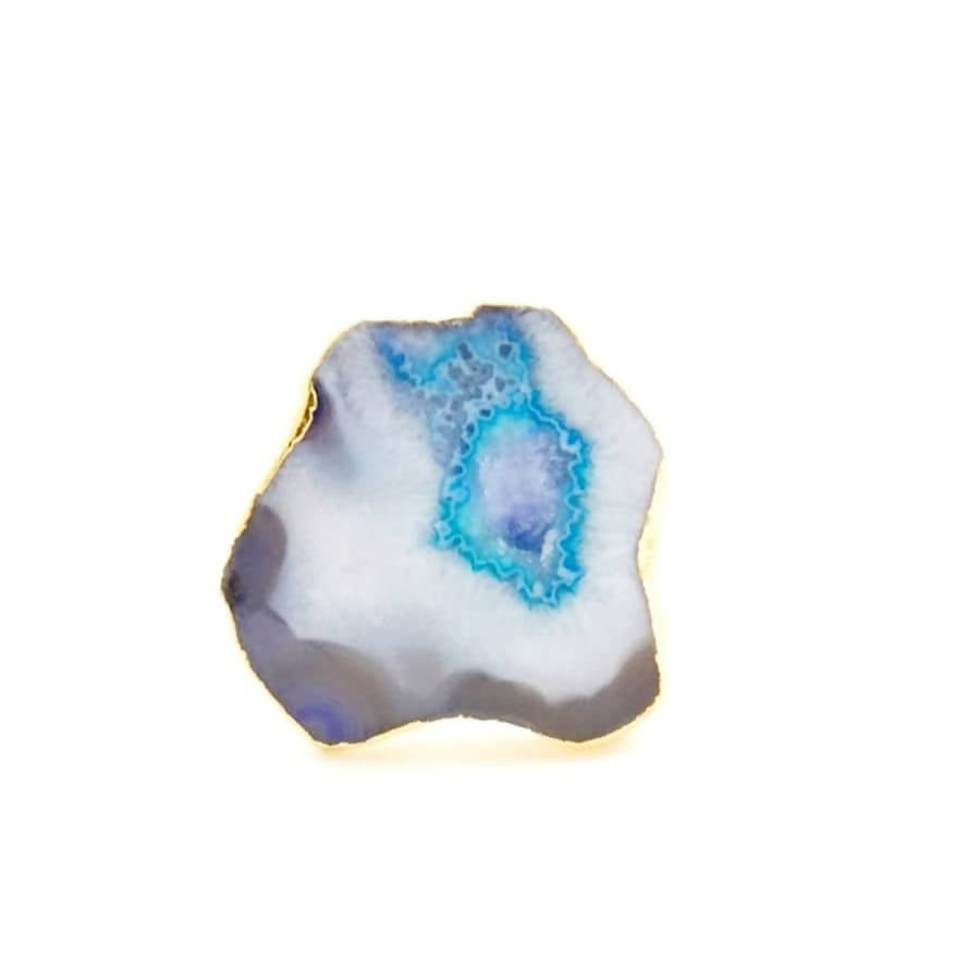 Bling Accessories Agate Natural Stone Statement Finger Ring | Swadesiicart