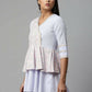 Ahalyaa Women Summer Blue Crepe Printed Tunic | Swadesiicart