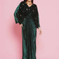 Women Republic Green Velvet Hand Embellished Gown | Swadesiicart