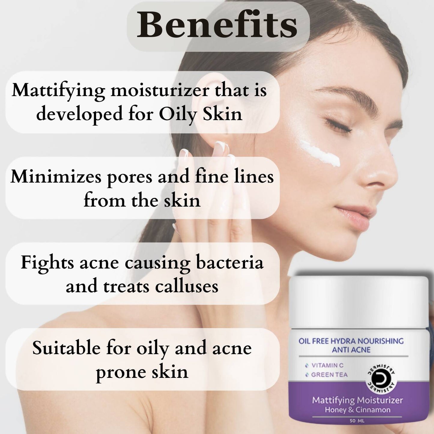 Dermistry Mattifying Moisturizer & Anti Acne Foaming Face Wash - Swadesiicart