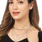 NVR Women's 3 Layered Silver-Plated Minimal Layered Necklace | Swadesiicart