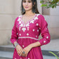 BulBul Dhawani Rayon Wine Co-Ord Set - Swadesiicart