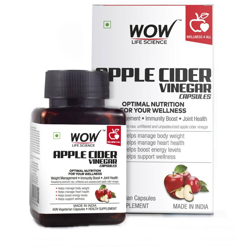 Wow Life Science Apple Cider Vinegar Capsules | Swadesiicart