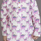 Breathables Kids Boys & Girls Cotton Night Suit – Purple Dinosaur Print Kurta & Pyjama Co-Ord Set