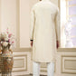 Raivat Ethnic Banarasi Art Silk Thread and Mirror Work Kurta Pajama In Beige Colour | Swadesiicart