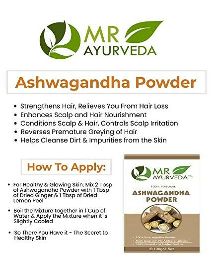 MR Ayurveda Ashwagandha Powder - Swadesiicart