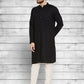 Even Apparels Pure Cotton Black Kurta - Black | Swadesiicart
