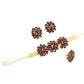 Mominos Fashion Joharkamal Gold-Polished Brass Finish Stone Choker For Women & Girls (Brown) | Swadesiicart