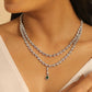Nuyug Crystal Luster Cubic ZIrcon Necklace Set | Swadesiicart