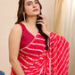 Red Georgette Designer Printed Ready To Wear Saree - Ibiza | Swadesiicart