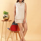 BohoJazz Khaki Linen Tailored Shorts with Sleeveless Collared Top Co-ord Set - Swadesiicart