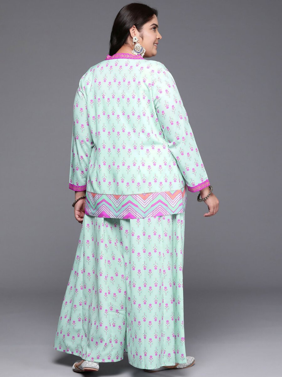 Ahalyaa Women's Traditional wear Co-ords - Blue - Swadesiicart