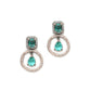 Stone kundan earrings (green) - Ruby Raang - Ruby Raang Studio