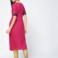 Aniyah Rayon Block Printed Straight Kurta In Magenta Color (AN-113K) - Swadesiicart