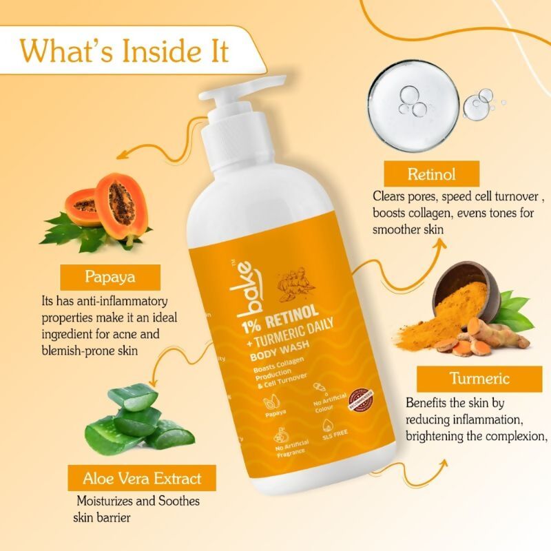 Bake 1% Turmeric Body Wash | Swadesiicart