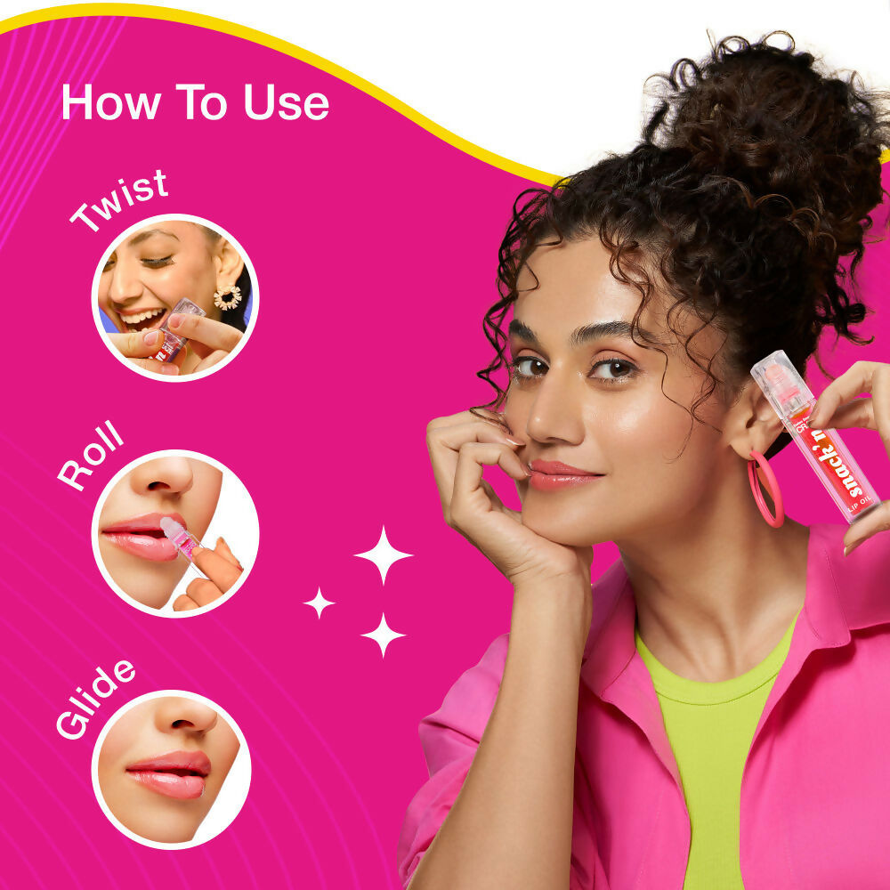 Swiss Beauty Craze Snack'N Nourishing Lip Oil - 1. Cinnamon Roll | Swadesiicart