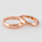 VOJ Stainless Steel Cubic Zirconia Gold-Polished Adjustable Couple Ring Set | Swadesiicart