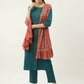 FIORRA Women's Rama Poly Crepe Straight Kurta Pant With Dupatta - Swadesiicart