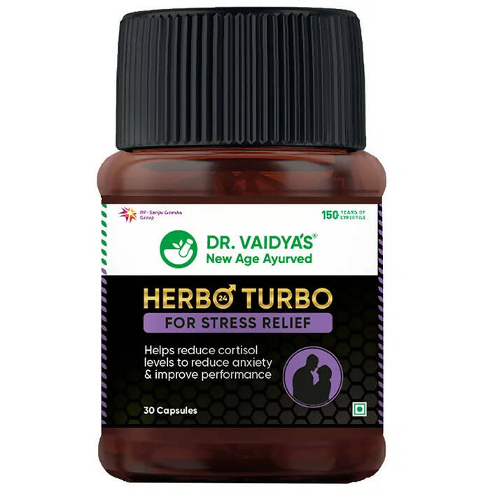 Dr. Vaidya's Herbo 24 Turbo Capsules For Stress Relief | Swadesiicart