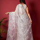 Vamsee White Organza Saree - Swadesiicart