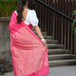 Beatitude Pink Cotton Ghicha Pallu Saree
