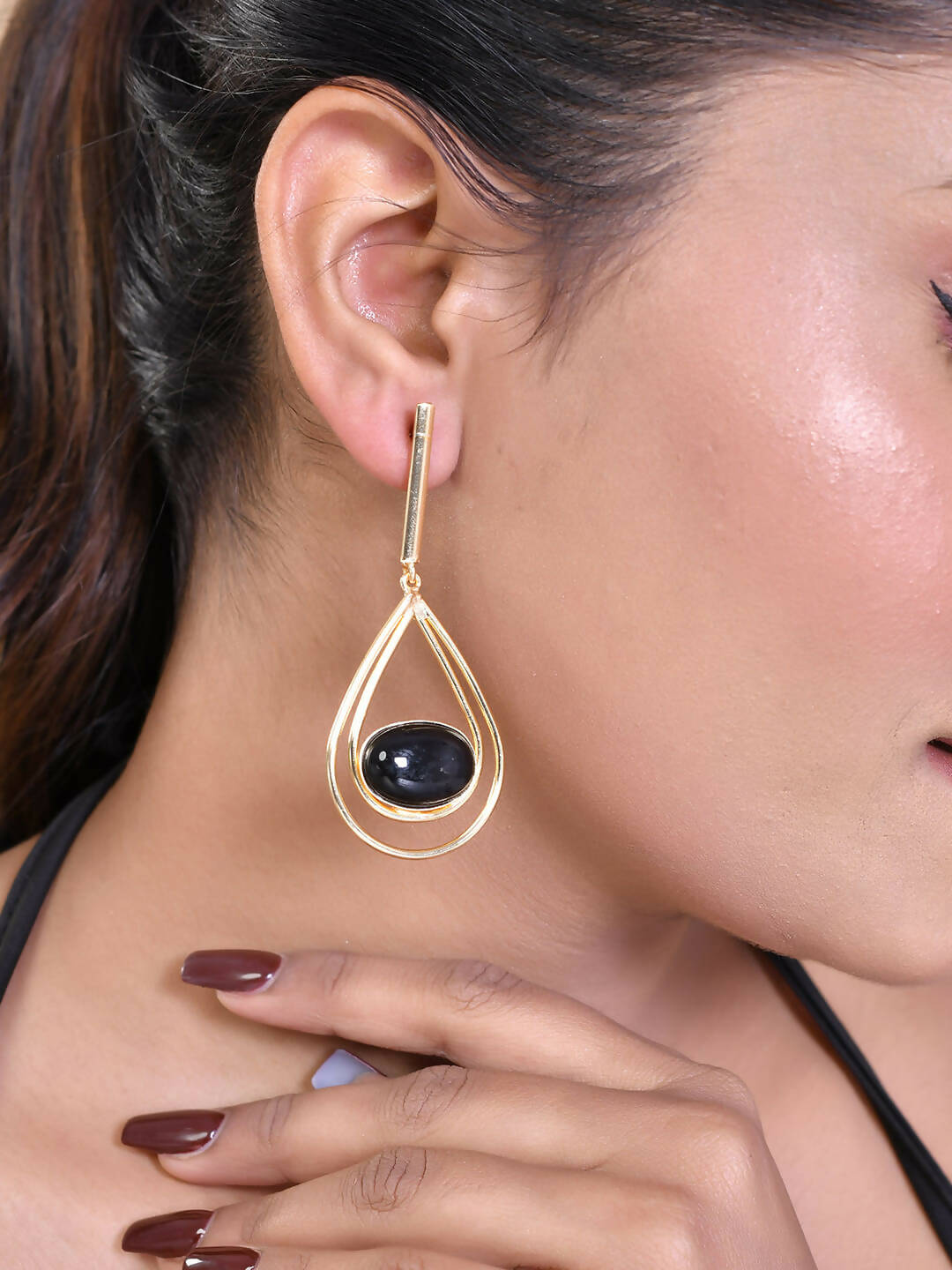 VOJ Women Gold Color stainless steel Earrings - Swadesiicart