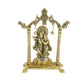 Collectible India Metal Gold-Polished Radha Krishna Idol - Swadesiicart