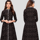 NOZ2TOZ Women's Black Color Cotton Flared Kurta (1Pc) - Swadesiicart