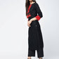 Aniyah Rayon Color Block Black Latest Straight Kurta With Tassels (AN-109K) - Swadesiicart