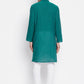 Even Apparels Green Rayon Men's Kurta With Band Collar | Swadesiicart