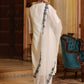 Juniper Women's White Chinnon Solid Embroidered Kurta Set | Swadesiicart