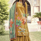 Jyoti Fashion Women's Mustard Velvet Floral Digital Printed Kurta with Trouser & Dupatta | Swadesiicart