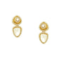 Gold Toned Kundan Earrings - Ruby Raang | Swadesiicart