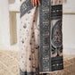 Shree Shyam Fashion Linen Cotton Black & Cream Saree