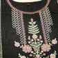Black Embroidered Chinon Straight Kurta With Trouser & Dupatta - Salimar