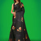 Aayaa Designer Printed Satin Saree - Multi Color